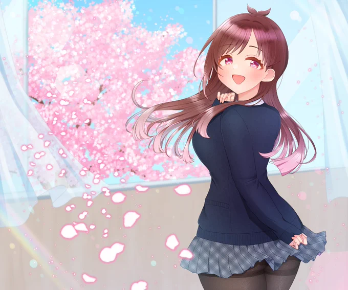 あまりにも暑いので3ヶ月前に描いた絵で季節中和しておきますね #辻野あかり #デレマス