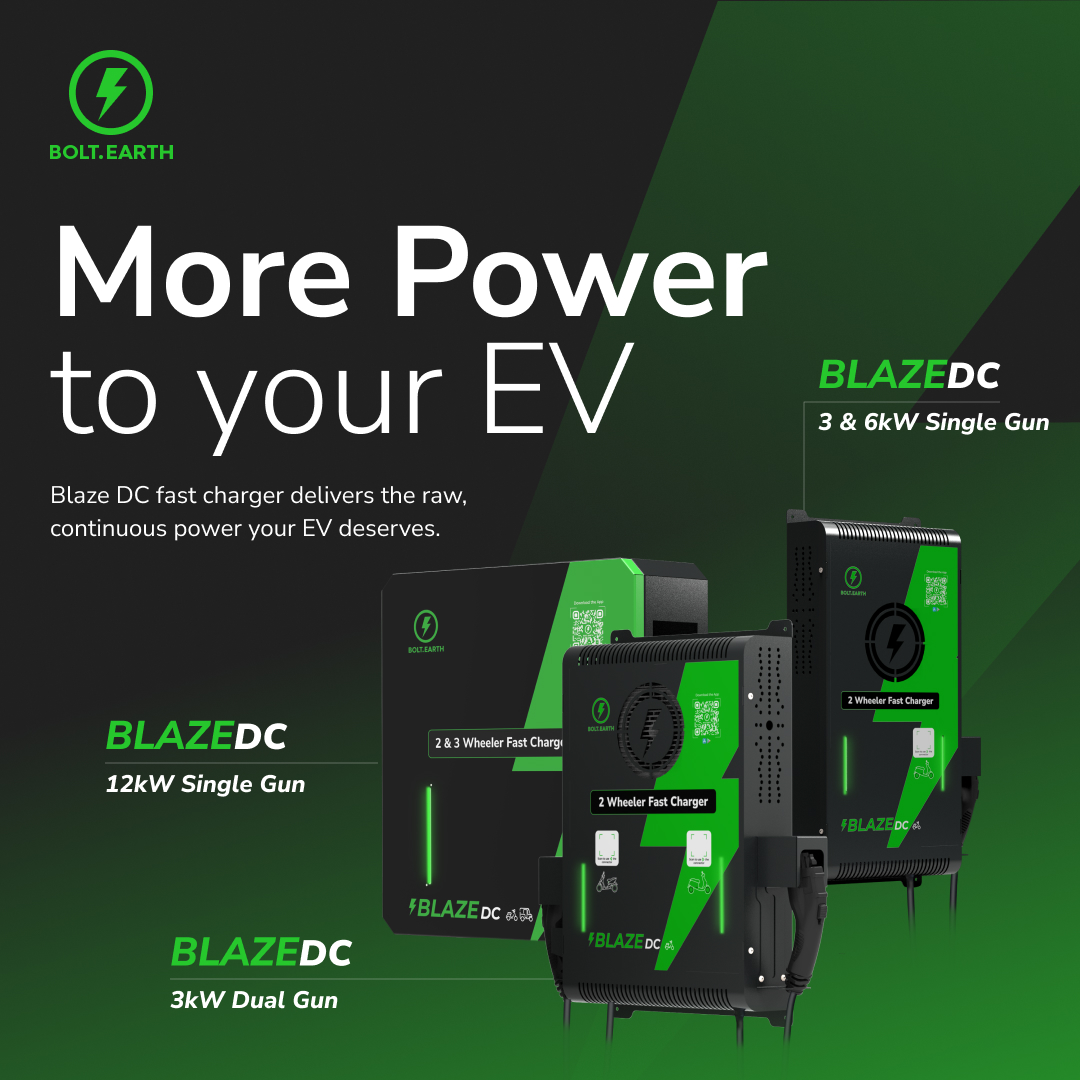 Fast, smart, and powerful—the Blaze DC fast charger amps up your EV charging experience across its four variants. 

Which variant fits your ride?

#BlazeDC #BoltEarth #EVfastcharging  #UniversalCharger #ElectricMobility #MadeInIndia #EVRevolution