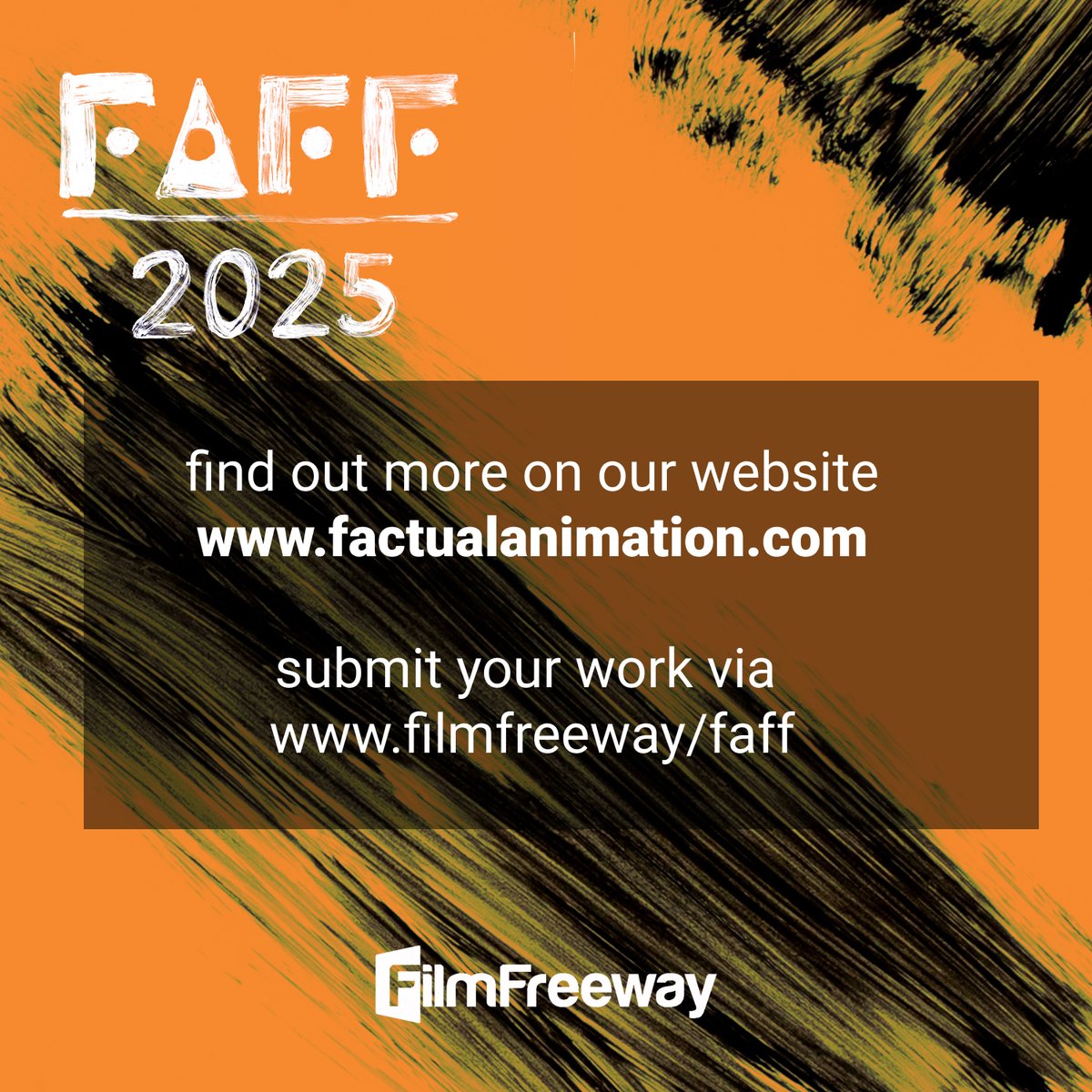 Open Call for Factual animation Film Festival 2025.
Unsure if your film is eligible? Check out our FAQ and last years programs on our website: factualanimation.com

Submit via Filmfreeway: filmfreeway.com/faff

#faff2025 #submissionsopen #filmfestival #factualanimation
