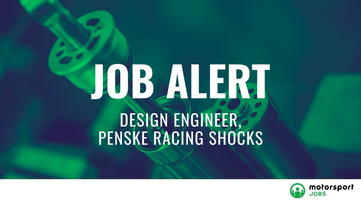 Design Engineer role <a href="/PenskeShocks/">Penske Racing Shocks</a>

Apply 🔗 motorsportjobs.com/en/job/design-…

#motorsportjobs #motorsport #jobs #jobalert #autosport #jobsinmotorsport #hiring #penske #penskeshocks #racingshocks #dyno #CAD #cadcam #PTCCreo #SiemensNX #CATIA #matlab #simulink #software #designengineer