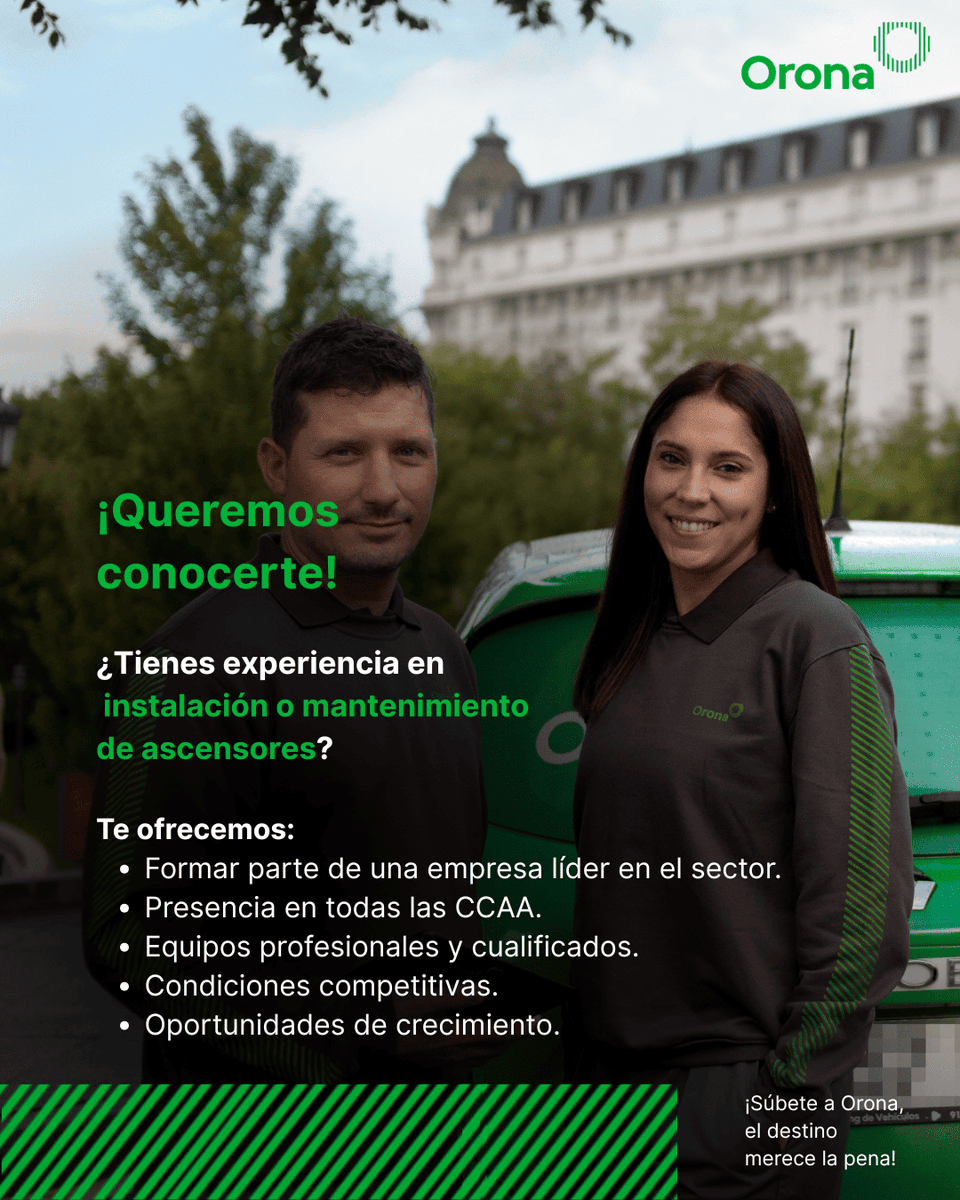 ¡Impulsa tu carrera en el sector elevación! 🏗️ Buscamos talento con ganas de crecer y llegar alto. 🚀 Inscríbete ya y forma parte de una empresa líder. 📩 #Empleo #Elevación #OportunidadLaboral #ÚneteYa hubs.la/Q03sfYCp0