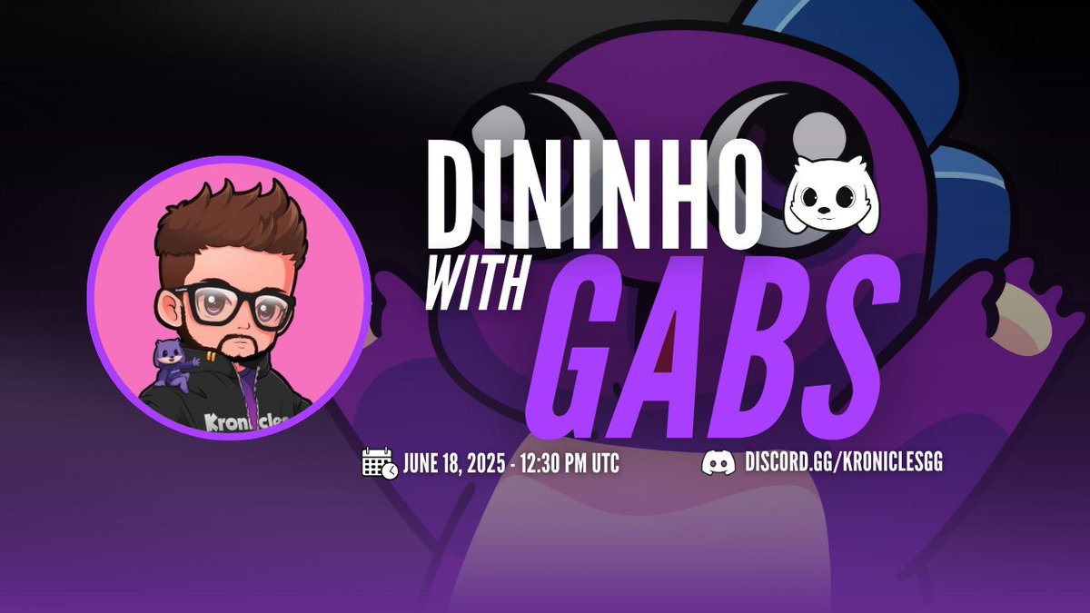 Explore how to participate on <a href="/DininhoNFT/">Dininho🦖</a>’s P2A campaign with <a href="/fsgabskrn/">Gabs</a> and the Kronis 🦖

📆 12:30 PM UTC
📍 Kronicles server