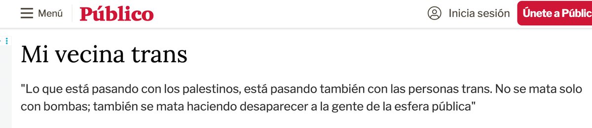 Afirmaciones gruesas en <a href="/publico_es/">Público</a> y, de paso, un insulto a los genocidios reales.
Y unos cuantos embustes indecentes. Porque las feministas ni tiran piedras a las personas trans ni cuestionan con quiénes duermen o a quiénes aman.
No es odio defender los derechos humanos de las