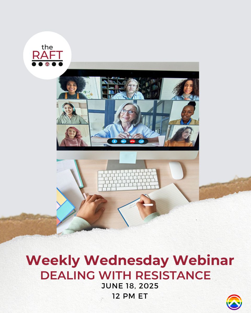 🔊This month’s theme on The Raft is Leading Change.

Today, we’ll discuss Dealing with Resistance in this week’s Wednesday Webinar at 12 PM ET.

Join us at 12 PM ET. Don’t miss it.

See you then!

PS - Not a member of The Raft yet? You can sign up here:
🔗 peakmd.ca/the-raft/