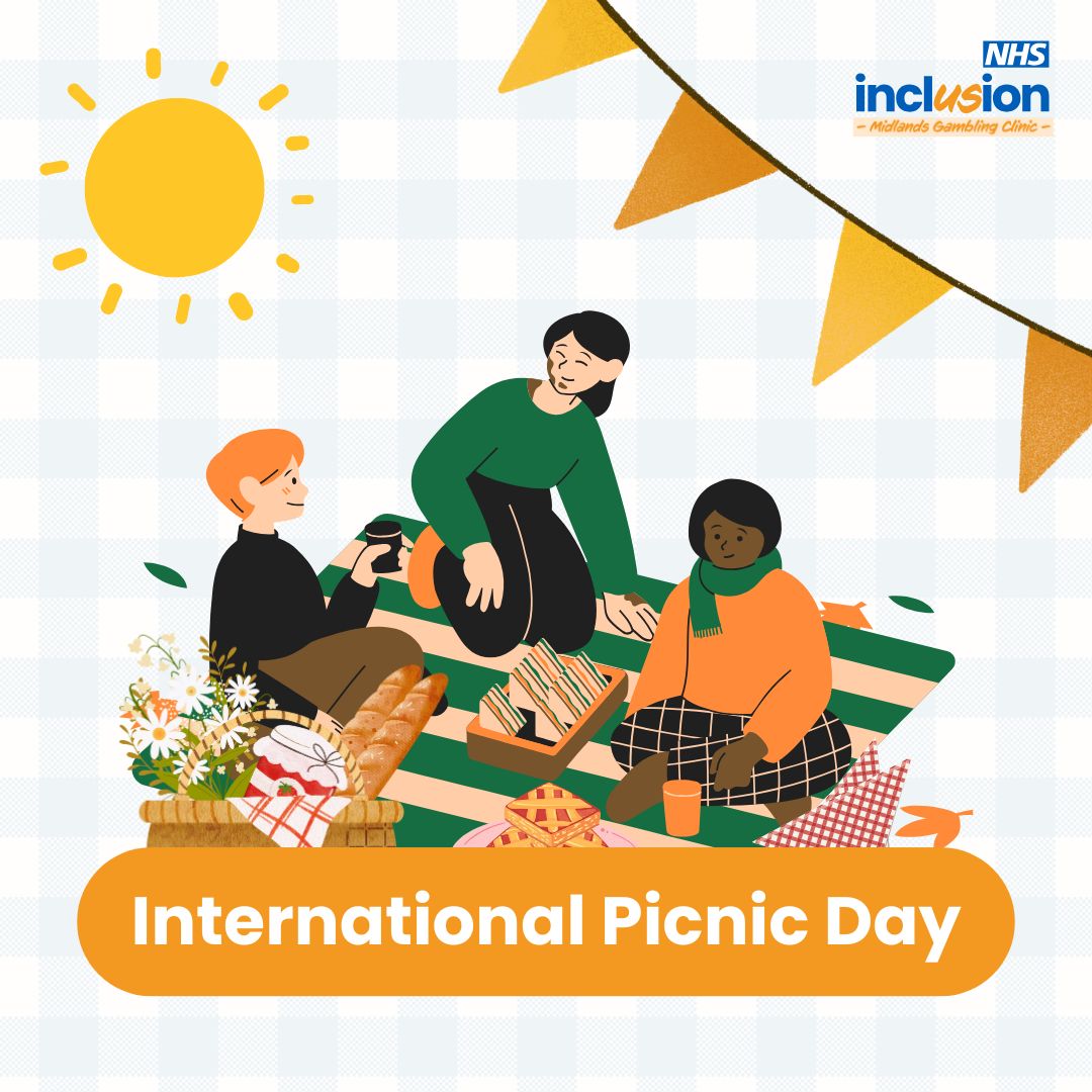 Today is International Picnic Day!

Why not grab some of your favourite healthy treats and head out into the fresh air, on your own or with loved ones?

If you are struggling with gambling, it may help you create some space for reflection.

Find us at:

orlo.uk/cV5hJ