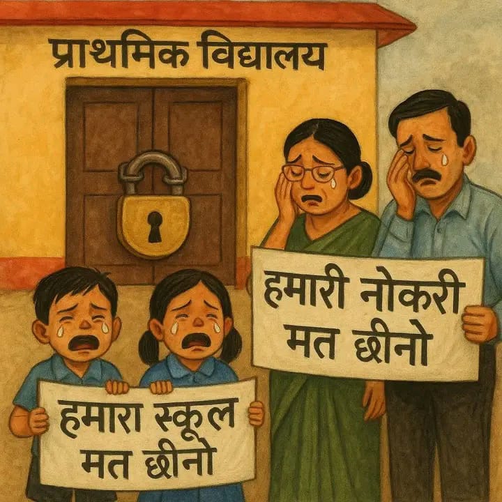आज तक हम अपने गुरुजनों से सुनते रहे हैं, और खुद बच्चों को यही बताते रहे कि 6-14 साल तक आपको कोई भी शिक्षा से वंचित नहीं कर सकता। लेकिन हम गलत थे आज एक निर्लज्ज ने यह कर दिया । 
लेकिन हम देश के भविष्य के लिए लड़ेंगे और जीतेंगे भी। 

#SaveVillageSchool 

#SaveVillageSchool
