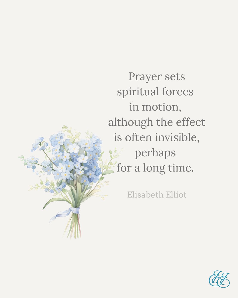 “Prayer sets spiritual forces in motion, although the effect is often invisible, perhaps for a long time.” Elisabeth Elliot from A Lamp Unto My Feet

#elisabethelliot #faithful #prayer #worship #invisible #christianbooks