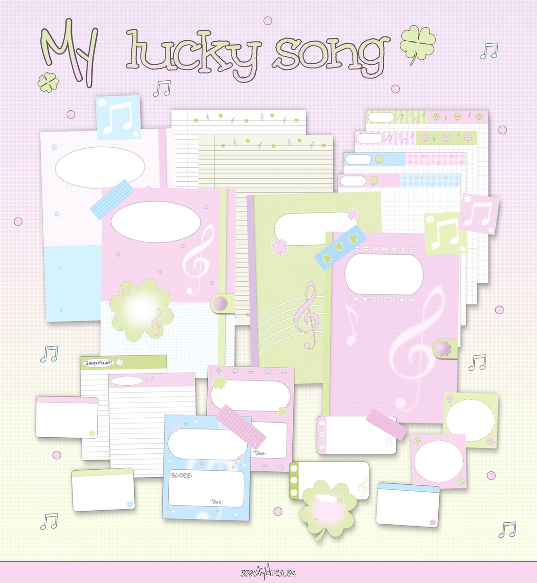 pls. kindly rt 💌 [สุ่มแจก 3 คน]

🍀🎶 my lucky song [goodnotes files]˚♪ 𝄞₊˚⊹

☆ notebook cover / paper / note
☆ price 55฿
☆ 30 ไฟล์

*personal use only!
*ห้ามนำไปแจกต่อหรือใช้เชิงพาณิชย์*

🛒 สั่งซื้อ &gt;&gt; DM or Line

#goodnotes