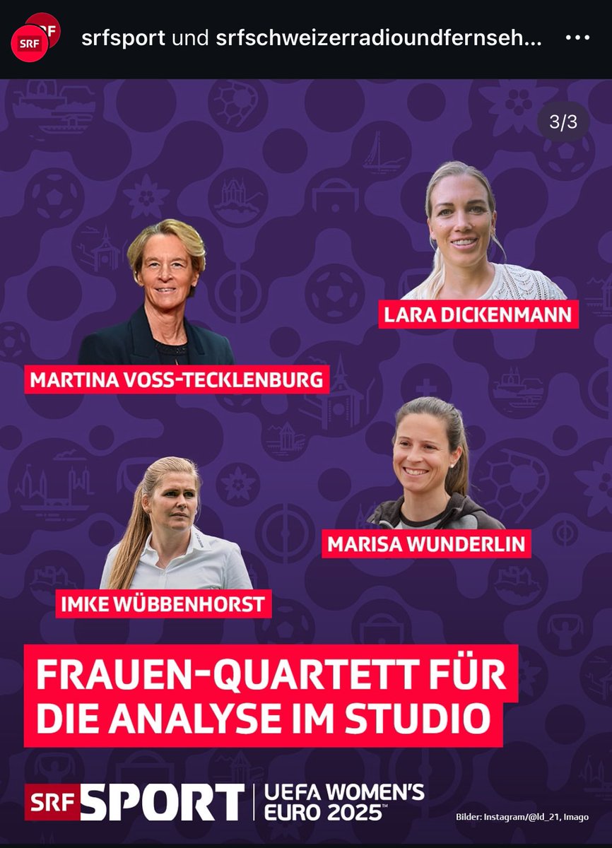 Eine Sache die ich für mein Leben definitiv nicht auf der Bingokarte hatte, war dass eine (ehemalige) Lehrerin von mir so eine Präsenz im Frauenfußball bekommt😭 
(Und wer hat mvt eingeladen😭)