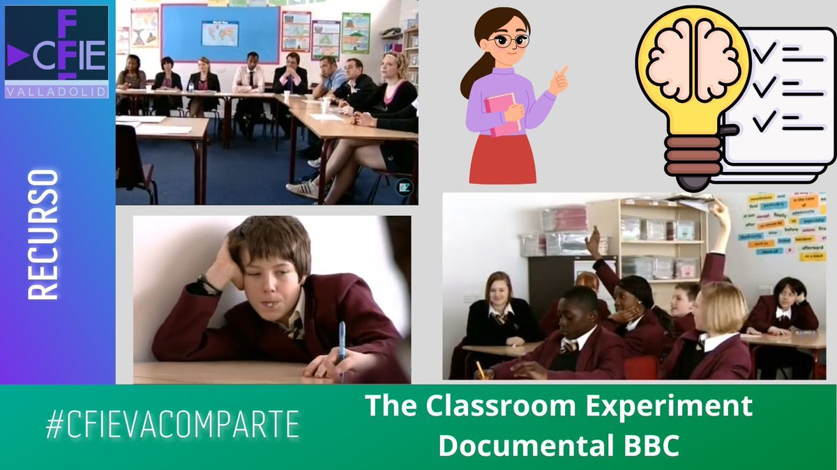 ¿Qué pasa cuando se transforman las reglas del aula? La BBC lo explora en “The Classroom Experiment”📽️, un documental (en INGLÉS) que no deja indiferente.
🔎 Ideal para docentes curiosos👀
Míralo aquí 👉 acortar.link/rnMXaV
<a href="/CFPIdiomas/">CFP IDIOMAS</a> #cfievacomparte #InnovaCyL