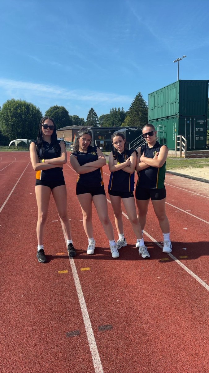 girls ready for district athletics!