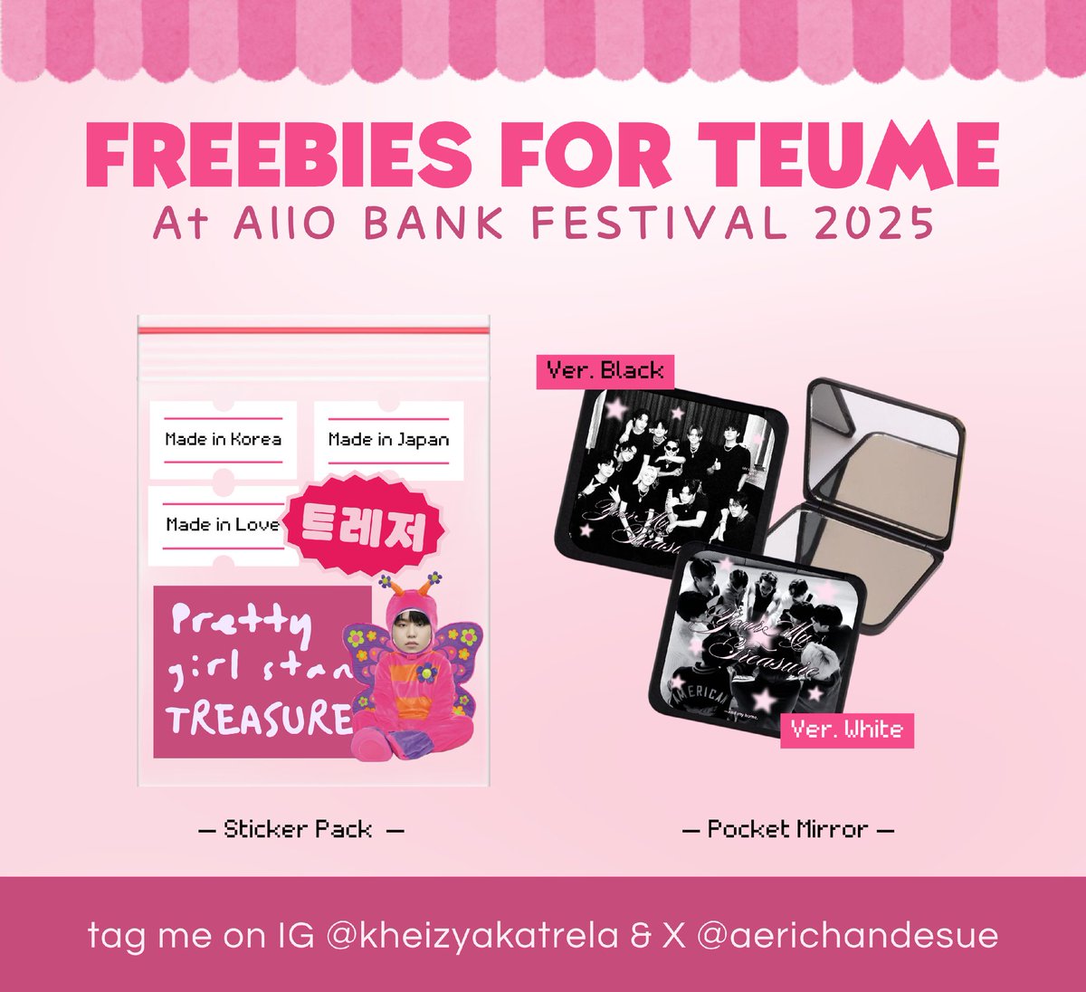 𐙚 Freebies For Teume 
— at Allo Bank Festival 2025

🗓 22 June 2025
📍 Istora Senayan
⏰️ TBA

౨ limited qty
౨ don’t sell &amp; throw away !
౨ tag me if you get one ☝🏼
౨ open for trade goo dm 

{ rt &amp; like are very appreciated! }