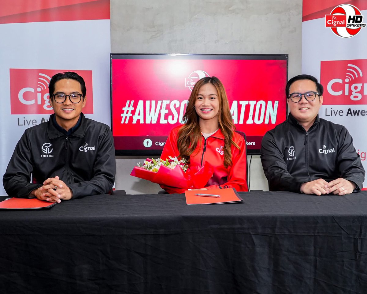 tmawesoment's tweet image. SIGNED, SEALED, AND STAYING ✍️

2024–25 PVL All-Filipino Rookie of the Conference Ishie Lalongisip is here to stay with Team Awesome after signing a three-year contract extension with the team!

#AwesomeNation #Cignal #PVL2025
📸 FB