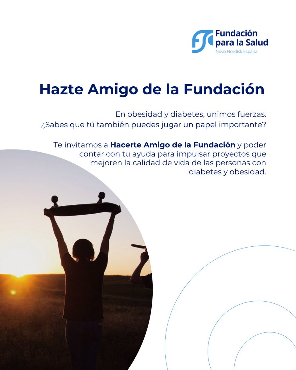En #obesidad y #diabetes, unimos fuerzas💪 
Te invitamos a Hacerte Amigo de la Fundación y poder contar con tu ayuda para impulsar proyectos que mejoren la calidad de vida de las personas con diabetes y obesidad. Más info fundacionparalasalud.org/general/amigos…