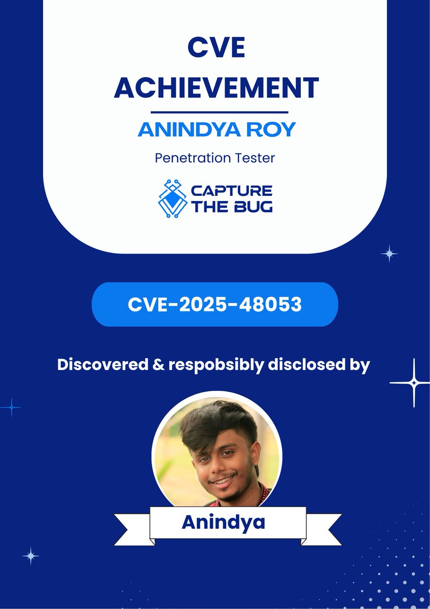expankita's tweet photo. So PROUD of you @TheTeaToast 🙌🏼

Huge shoutout to Andy for landing CVE-2025-48053 by reporting a Resource Exhaustion bug in Discourse.

Big W for open source and for our team! Less go @Capturethebugs 🚀 https://t.co/yZPanHBuc3