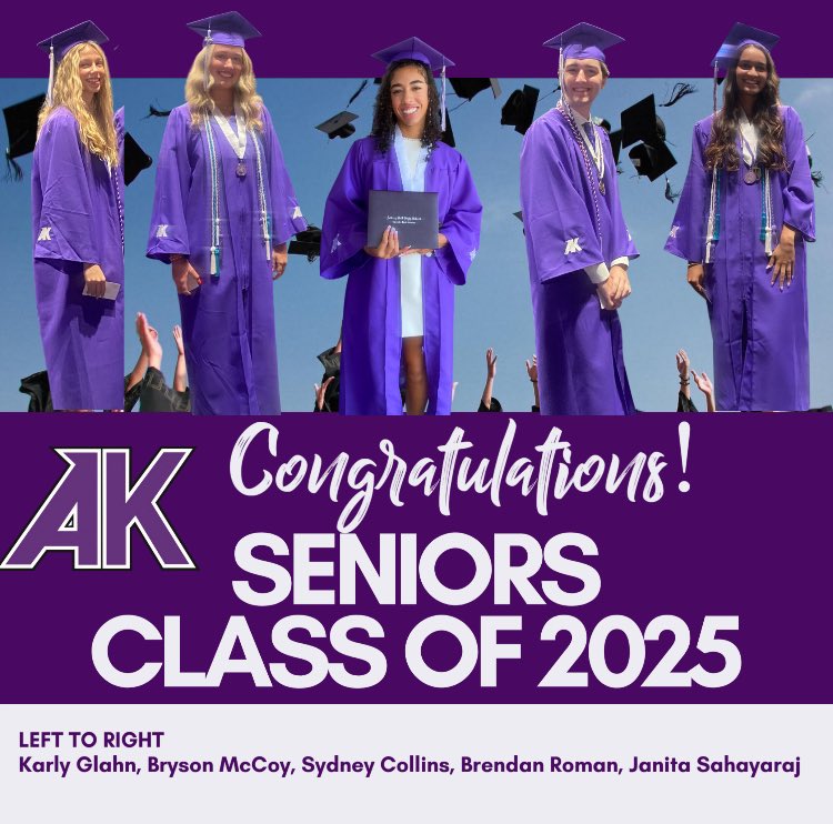 Congratulations to our Seniors!

We are proud of your accomplishments and the person you have become. The future belongs to you, Dream BIG, go attack the next chapter of life! 

Thank you for all you have done for our Program! You all will be missed! 

#HEART 💜⚔️🏀