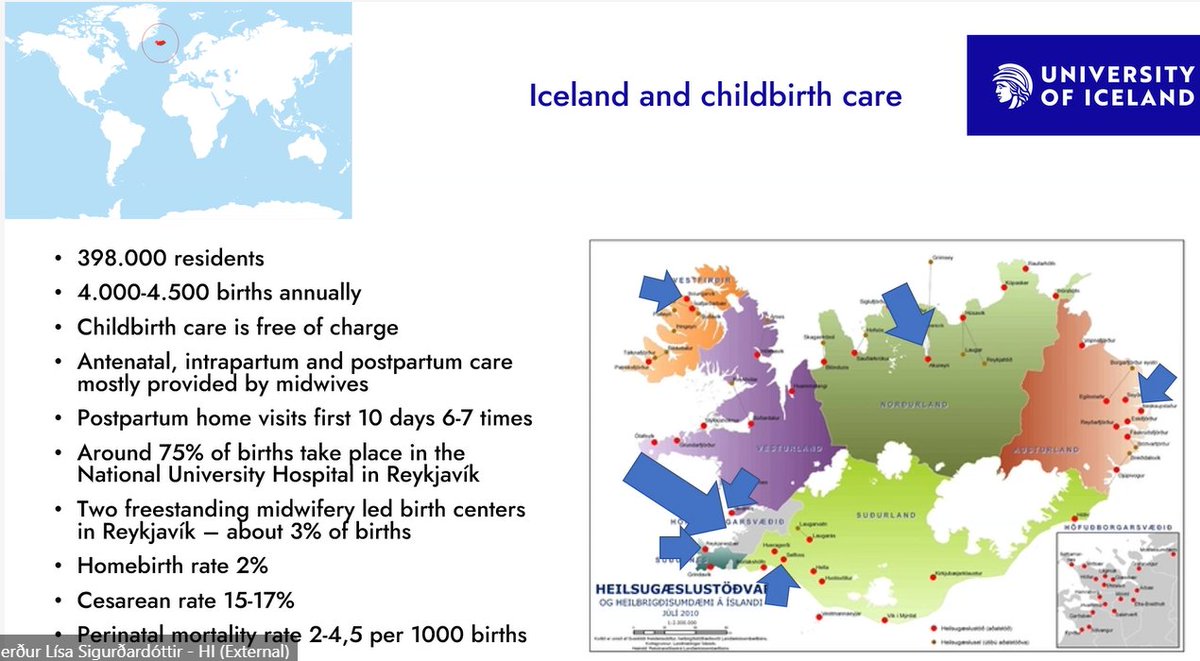 A fascinating talk by Valgerður Lísa Sigurðardóttir at the University of Iceland about the maternity care context in Iceland