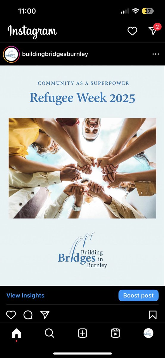 B_B_Burnley's tweet image. Refugee Week 2025 🌍 Theme: Community as a Superpower
This week we recognise millions forced to flee their homes. Behind every statistic is a human story of courage and resilience.
#RefugeeWeek2025 #CommunityAsASuperpower #WithRefugees #BuildingBridgesBurnley #Burnley