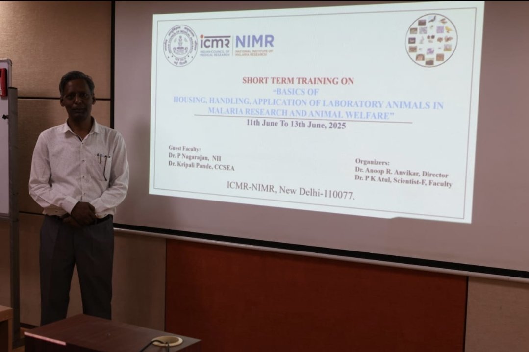 ICMR - NIMR (@nimr_delhi) on Twitter photo A three day short term training on Housing, Handling, Application of laboratory Animals in Malaria Research and Animal Welfare was held from 11th to 13th June 2025 <a href="/nimr_delhi/">ICMR - NIMR</a> <a href="/MoHFW_INDIA/">Ministry of Health</a> <a href="/DeptHealthRes/">Department of Health Research, MoHFW</a> <a href="/adil_iis/">Syed Adil Shamim Andrabi</a> A three day short term training on Housing, Handling, Application of laboratory Animals in Malaria Research and Animal Welfare was held from 11th to 13th June 2025 <a href="/nimr_delhi/">ICMR - NIMR</a> <a href="/MoHFW_INDIA/">Ministry of Health</a> <a href="/DeptHealthRes/">Department of Health Research, MoHFW</a> <a href="/adil_iis/">Syed Adil Shamim Andrabi</a>