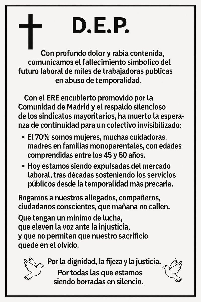 D.E.P.
#Queosvotenlasplazas #FijezaYa
x.com/Pafp_mad/statu…
<a href="/oscarlopeztwit/">Oscar López Agueda</a> <a href="/sanchezcastejon/">Pedro Sánchez</a> <a href="/JLAceves/">Jose Luis Aceves/❤️</a> <a href="/UnaiSordo/">Unai Sordo</a> <a href="/SG_UGT/">Pepe Álvarez</a> <a href="/El_Intermedio/">El Intermedio</a> <a href="/jordievole/">Jordi Évole</a> <a href="/MariaCanalEU/">MCanalFontcubertaEU</a> <a href="/RoxanaMinzatu/">Roxana Mînzatu</a>