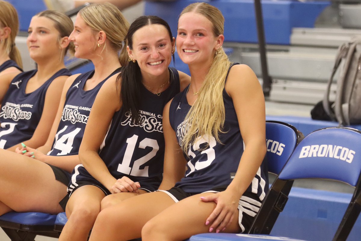 Sometimes when you’re going for some candids, you get spotted: like tonight at the Centennial all-star game, courtesy of York’s Lainey Portwine and Chloe Koch.