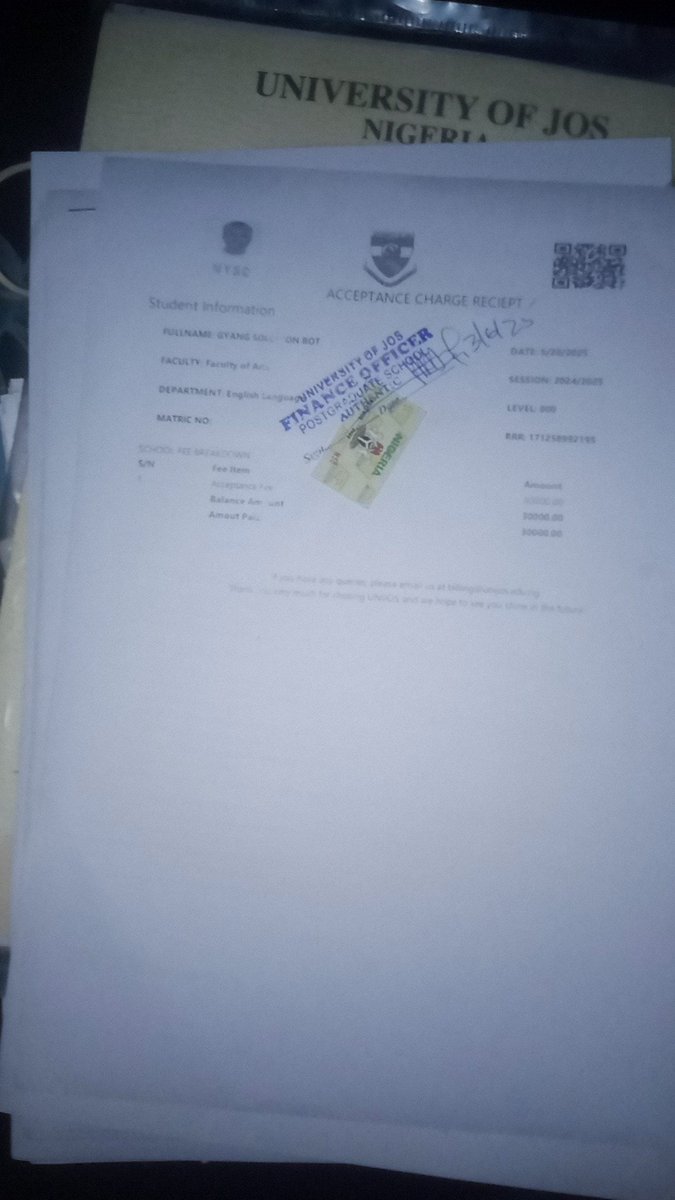 GYANGSOLOMONBO1's tweet photo. @vdmempire Oga VDM, kindly support me with my tuition fees. Any amount will be highly appreciated. This is my admission letter for ease of reference. https://t.co/dvw0wlwHo3