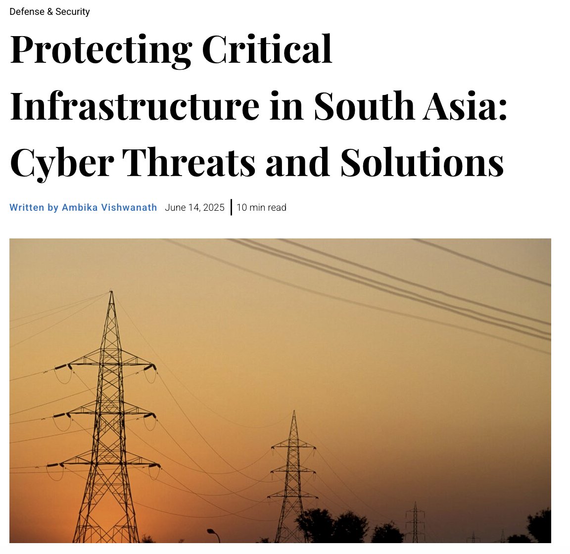 Kubernein Initiative (@kubernein) on Twitter photo 📣 "As threats multiply & diversify, so should our response mechanisms. As we integrate various forms of artificial intelligence into our systems, technology becomes a key factor to consider in the critical infrastructure-security-climate nexus."
➡️Read <a href="/theidlethinker/">Ambika Vishwanath 🇮🇳</a>'s 📣 "As threats multiply & diversify, so should our response mechanisms. As we integrate various forms of artificial intelligence into our systems, technology becomes a key factor to consider in the critical infrastructure-security-climate nexus."
➡️Read <a href="/theidlethinker/">Ambika Vishwanath 🇮🇳</a>'s