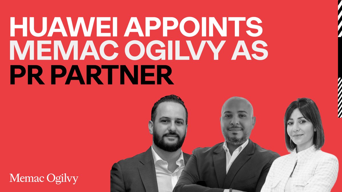 📣 INDUSTRY NEWS 📣
#mepramember Memac Ogilvy announced that it has been appointed by Huawei, the leading global provider of information and communications technology infrastructure and smart devices, as the public relations partner for its two core businesses – Huawei Consumer