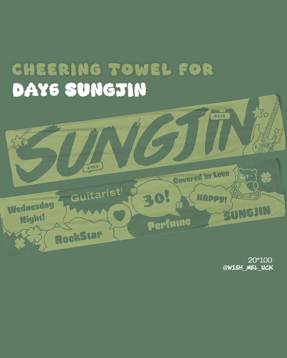 (재업) 🌱 2025 CHEERING KIT for SUNGJIN
(타올 슬로건)

𓇼 6/18 18:00 ~ 6/29 23:59(KST)
𓇼 선착특전(3명) : 성진 쿠션 키링(디자인 추후 공개)

🔗 vo.la/HhLrARk

𖦹 #RT 추첨 1분께 슬로건 드립니다.
𖦹 폼 내 실물 확인✅

#성진 #데이식스