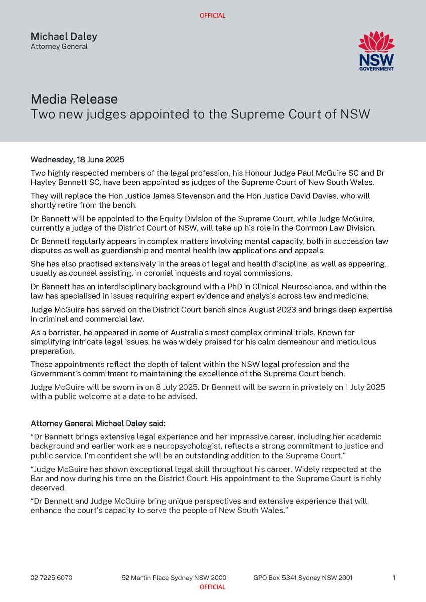 NSW Bar Association tweet media