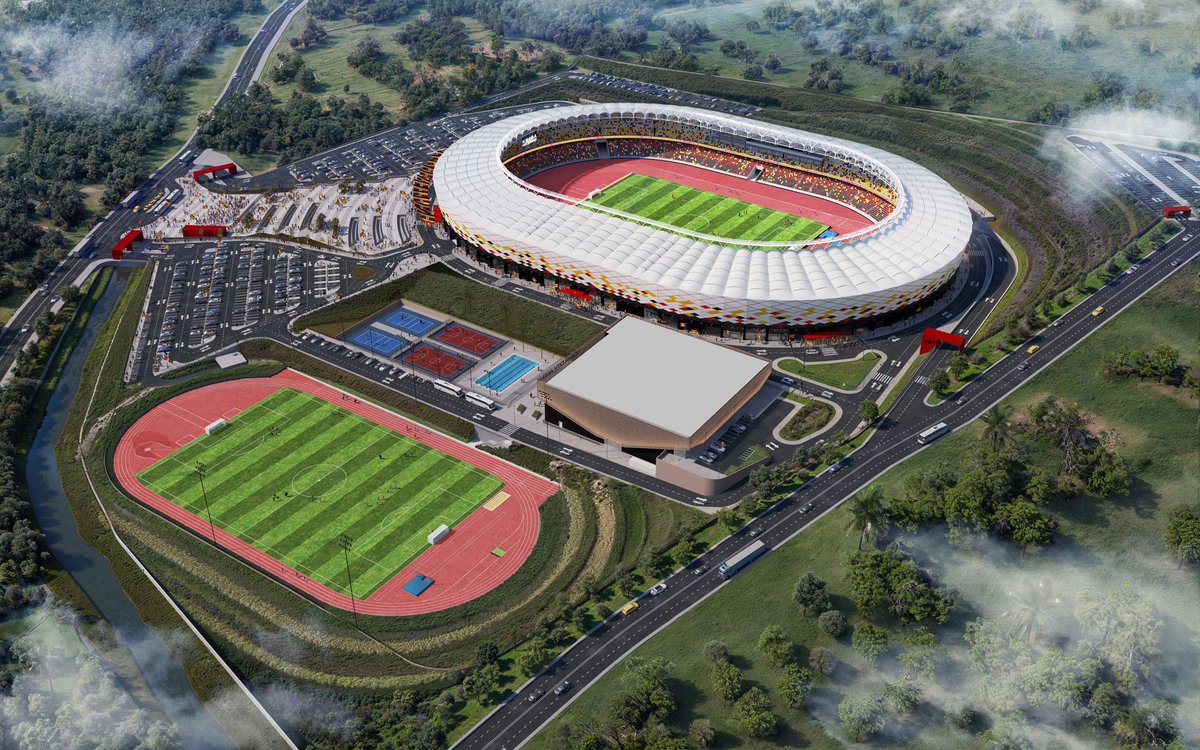 to extend even beyond a stadium! An indoor arena,swimming pool,training pitch with a running track ,4 outdoor courts (Basketball, Volleyball,Netball &amp; Tennis ) 
Amazing sports infrastructure in the Albertine region 🥌