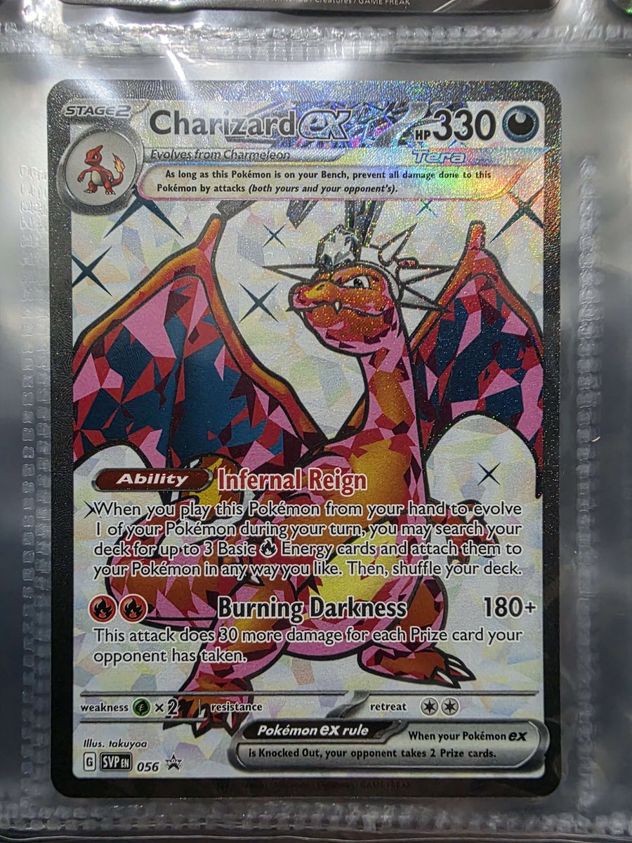 Vowiclaw's tweet photo. I FORGOT TO SHOW YOU GUYS THIS POKEMON CARD I GOT. HE'S SO SHIIINY.
It's just a promo card so it was guaranteed and not a random pull, but I love it still!!
So far I have 27 card packs saved up for when I can get a hand cam one day. (Which might be sometime next year?) We'll see! https://t.co/fri0NnClIs