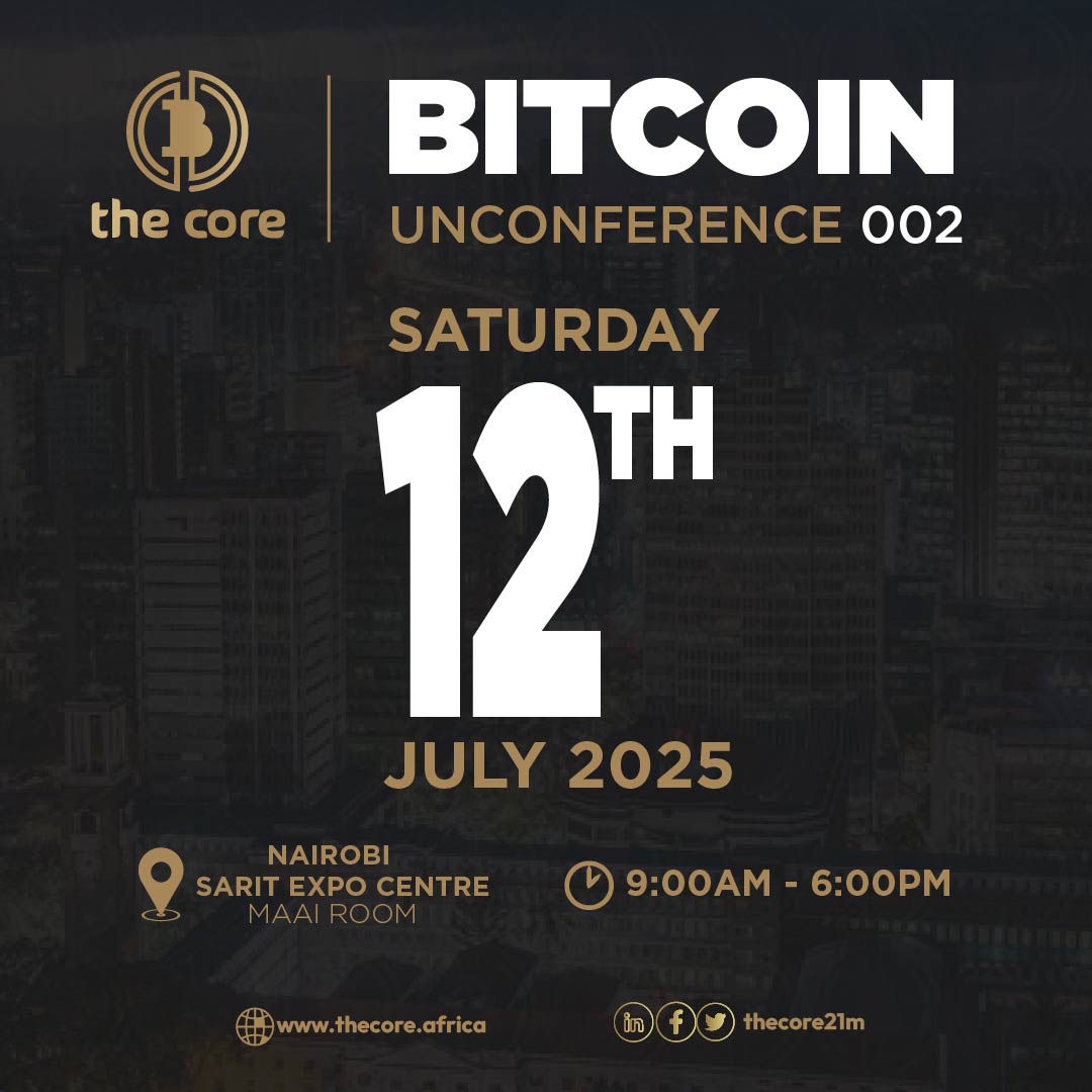 🚀 BITCOIN UNCONFERENCE 002 🚀

 JULY 12, 2025 | SARIT EXPO CENTRE, NAIROBI

We’re excited to announce the second edition of The Bitcoin Unconference – a participant-driven event focused on grassroots Bitcoin adoption and real-world impact!

🎤 What to Expect:

Inspiring