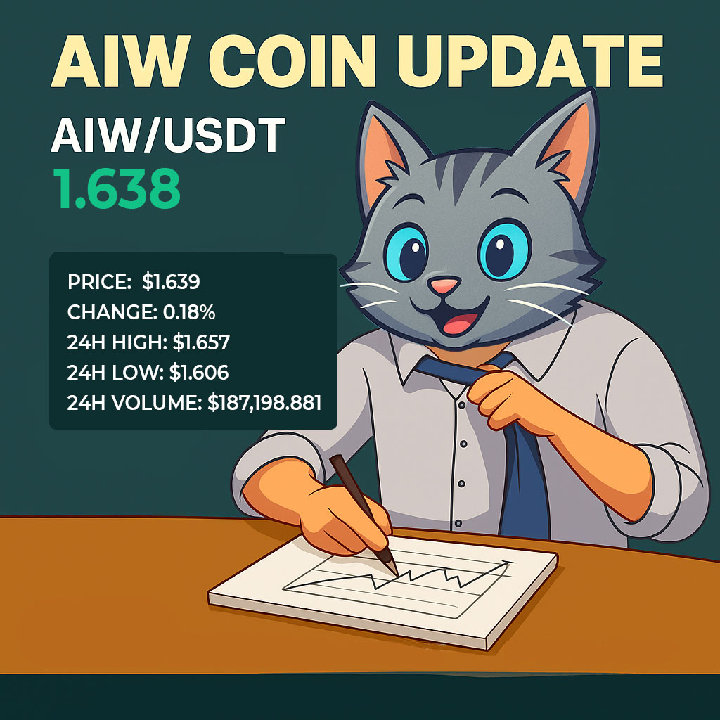 AIW_Visuals's tweet photo. ๐จ AIW COIN MARKET UPDATE ๐จ
AIW/USDT: $1.638 (+0.18%) ๐
๐น 24H High: $1.657
๐น 24H Low: $1.606
๐น Volume: $187M+
Is the bull run starting? ๐๐
#AIWCoin #CryptoNews #Altcoins #Web3 #Blockchain #CryptoUpdate #TradingSignals #Bitcoin #ETH #CryptoCat #BitMart #DeFi #Purrformance https://t.co/ZtNNLobpGi