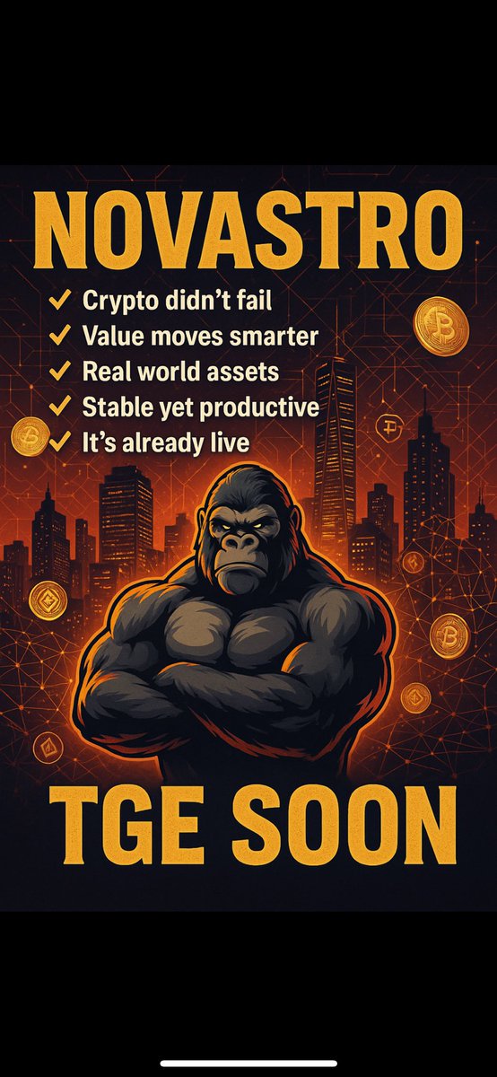 ʀɪᴄᴀʀᴅᴏ.ᴇᴛʜ 👾 (@ricardomilos35) on Twitter photo 🪞Crypto didn’t fail
But finance didn’t evolve fast enough
<a href="/Novastro_xyz/">Novastro | RWAfi</a> is building what crypto was always meant to be
A system where value doesn’t just move faster
It moves smarter
Let’s break it down
Real World Assets like real estate, credit and yield products are now 🪞Crypto didn’t fail
But finance didn’t evolve fast enough
<a href="/Novastro_xyz/">Novastro | RWAfi</a> is building what crypto was always meant to be
A system where value doesn’t just move faster
It moves smarter
Let’s break it down
Real World Assets like real estate, credit and yield products are now