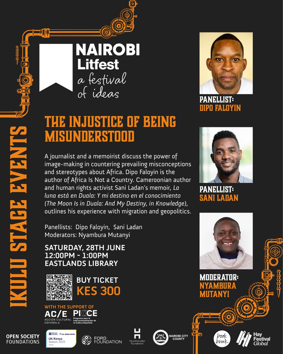 NBO Litfest (@nbolitfest) on Twitter photo What’s the cost of being misrepresented?
<a href="/DipoFaloyin/">Dipo Faloyin</a> joins <a href="/saniladan12/">Sani Ladan</a> in conversation on image-making, identity, and the politics of perception on 28th June at 12:00pm at the Eastlands Library
Moderated by <a href="/100onBooks/">Please send job links (see pinned tweet) 🌎 Thx!</a>, Supported by <a href="/ACEcultura/">Acción Cultural AC/E</a>
link: bit.ly/43NLdQ9 What’s the cost of being misrepresented?
<a href="/DipoFaloyin/">Dipo Faloyin</a> joins <a href="/saniladan12/">Sani Ladan</a> in conversation on image-making, identity, and the politics of perception on 28th June at 12:00pm at the Eastlands Library
Moderated by <a href="/100onBooks/">Please send job links (see pinned tweet) 🌎 Thx!</a>, Supported by <a href="/ACEcultura/">Acción Cultural AC/E</a>
link: bit.ly/43NLdQ9