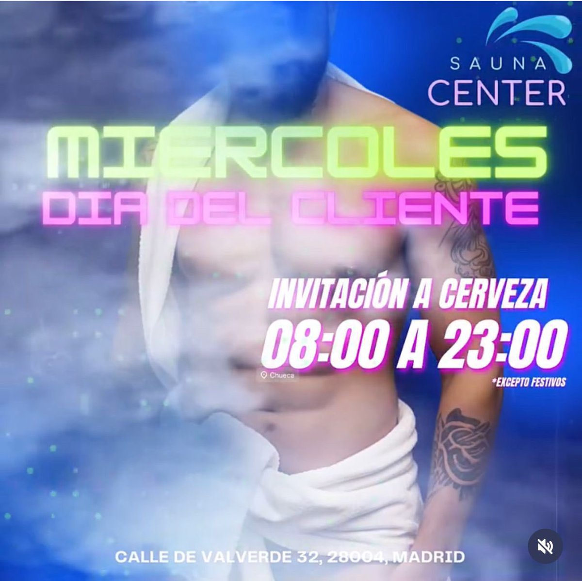 🍺 Llegó el Miércoles: Día del Cliente en Sauna Center: te invitamos la cerveza y lo damos TODO 🔥 Desconecta, Relax y disfruta del mejor ambiente. Promoción válida de 8 a 23 Hs! #SaunaCenter