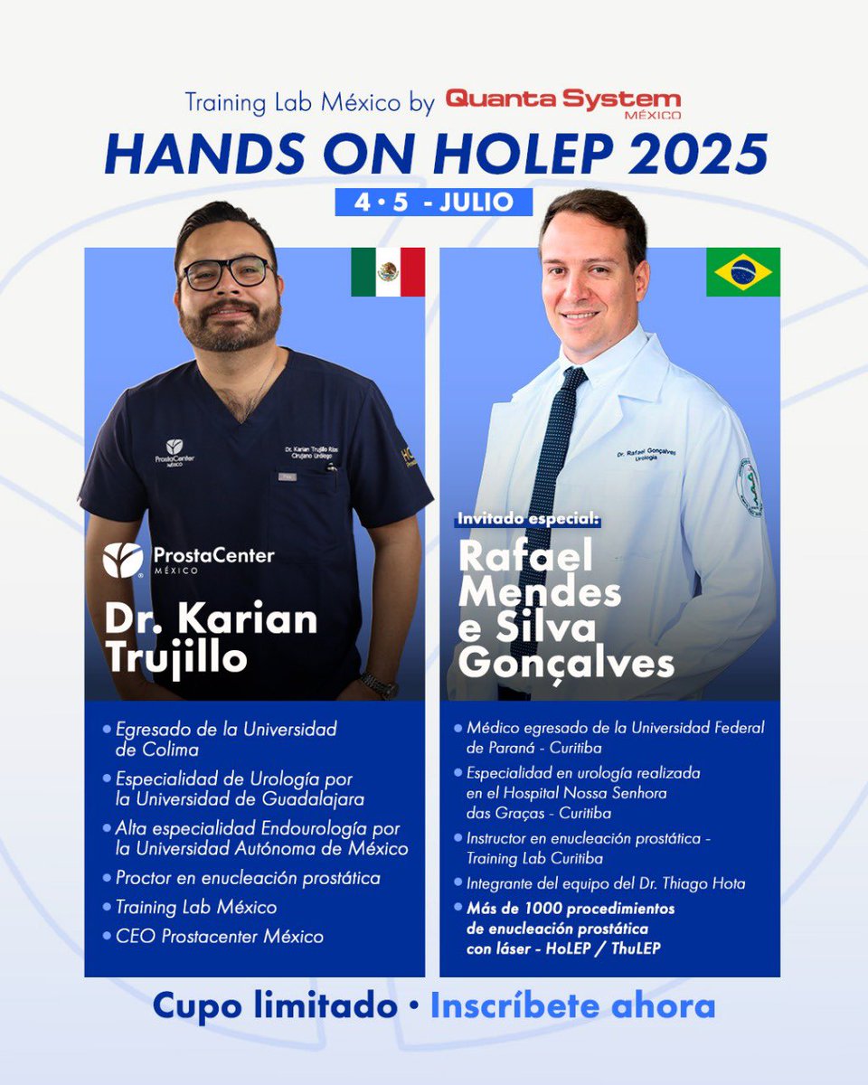 dr_karian's tweet photo. Próximamente #TraningLabMexico
@quanta_system @LucaMartinel @luiisbobby @smumexico @CAU_URO @Uro_latam @colmexuro @AkoMedical
@so_uro @UroRaditz
Inmersión en las dos técnicas, Bloque y Dos lóbulos modificada, utilizando instrumento 22, 24 y 26 fr.
#CyberHo #VirtualBasket https://t.co/ziuiE0Qxjg