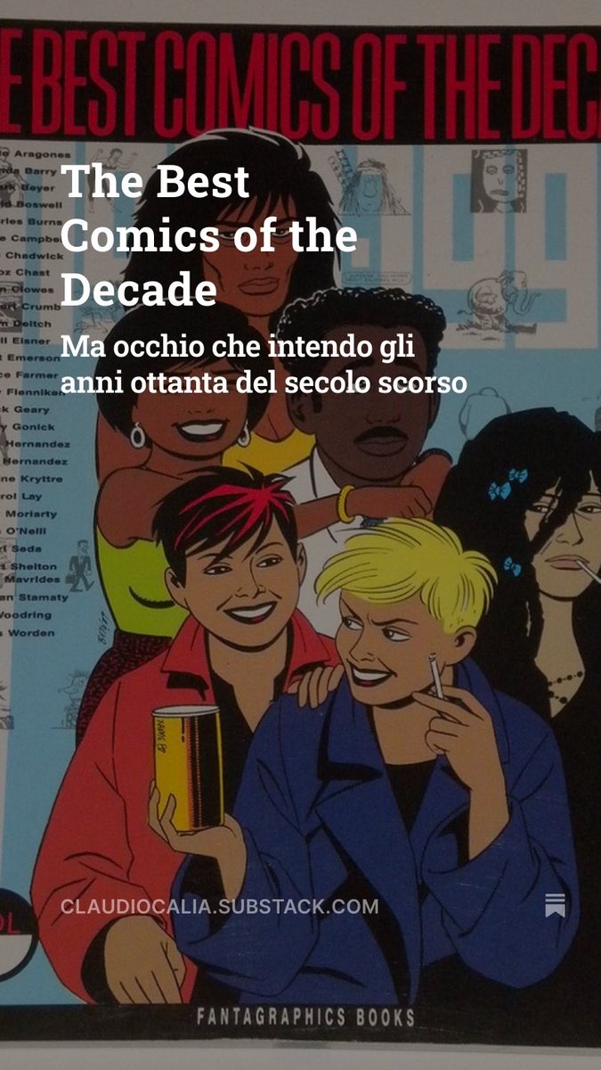 📌 È mercoledì, ci sono i #maledettifumetti! Qui: claudiocalia.substack.com/p/the-best-com…