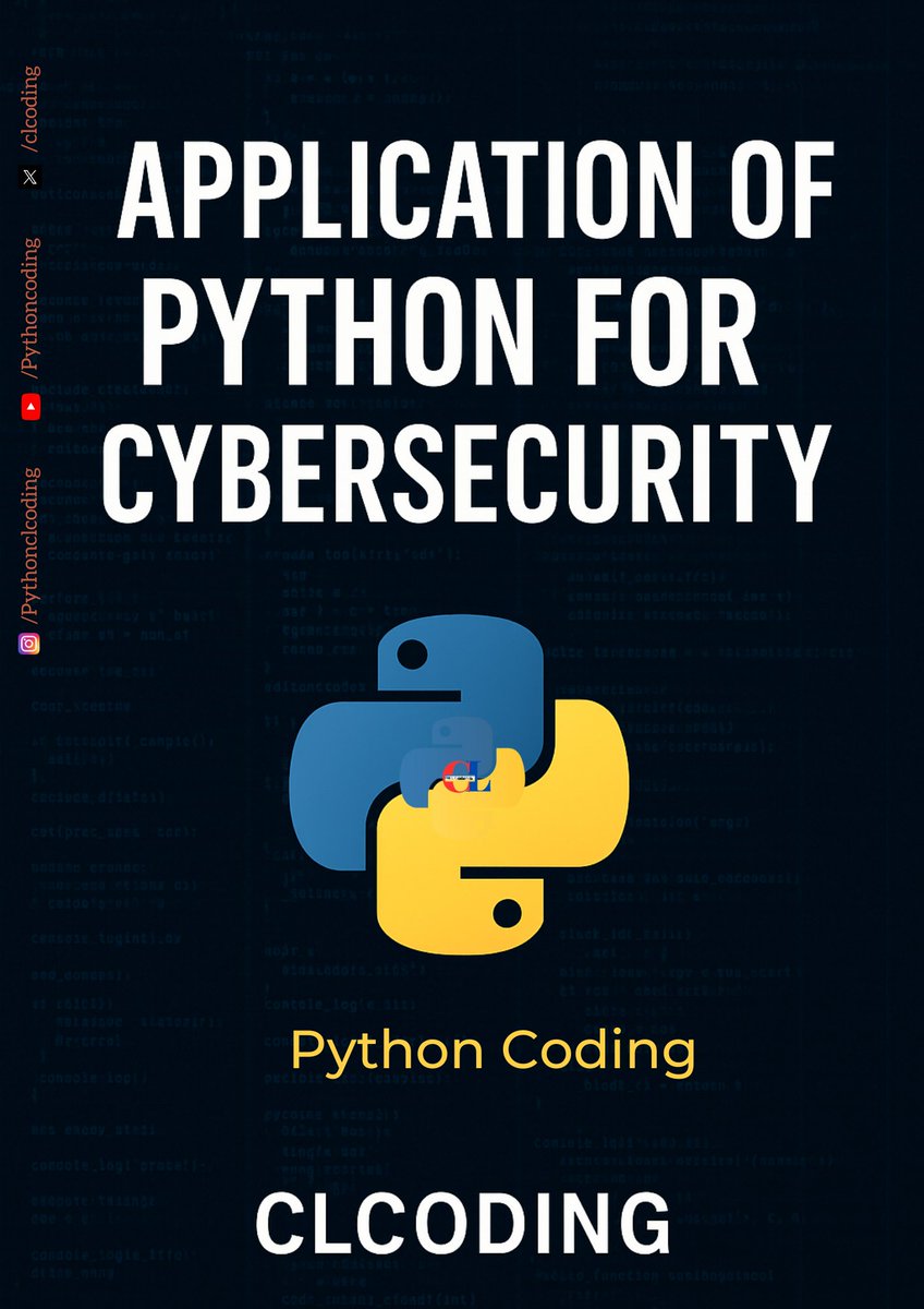 APPLICATION OF PYTHON FOR CYBERSECURITY 
pythonclcoding.gumroad.com/l/dfunwe