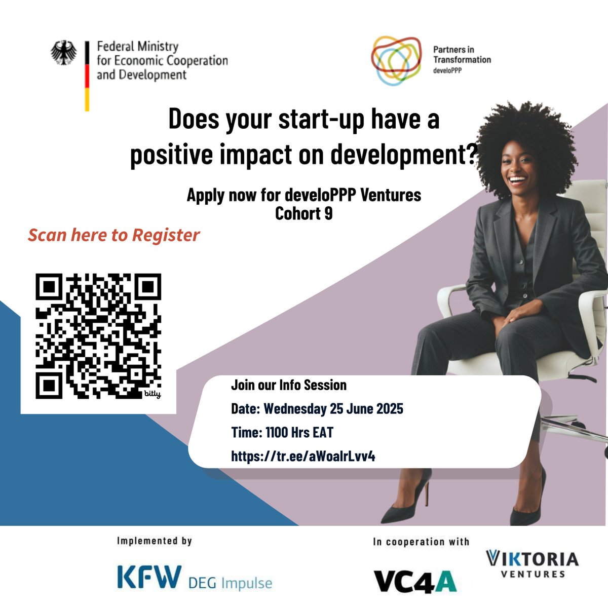 Whether you're gearing up to apply or just exploring what this opportunity means for your startup, this session is for you.

📍 Webinar Details
🗓️ Date: Friday, 30th May 2025
🕚 Time: 11:00 AM EAT
🔗 Register here: lnkd.in/dEDj-Jdc