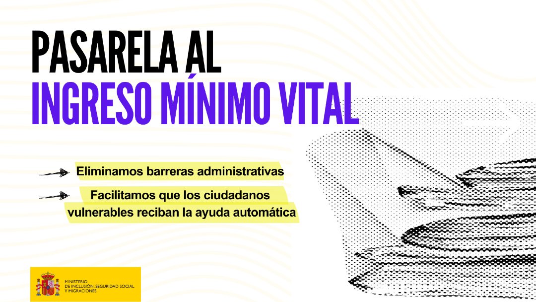 🔊 ¡Te interesa!

👉 Los perceptores de desempleo asistencial que dejan de recibirlo pueden acceder al Ingreso Mínimo Vital, si cumplen los requisitos, sin trámites.

👉 No hay que solicitar el IMV ni aportar documentación alguna.

🗞️ Más: f.mtr.cool/wyasmjmnui
