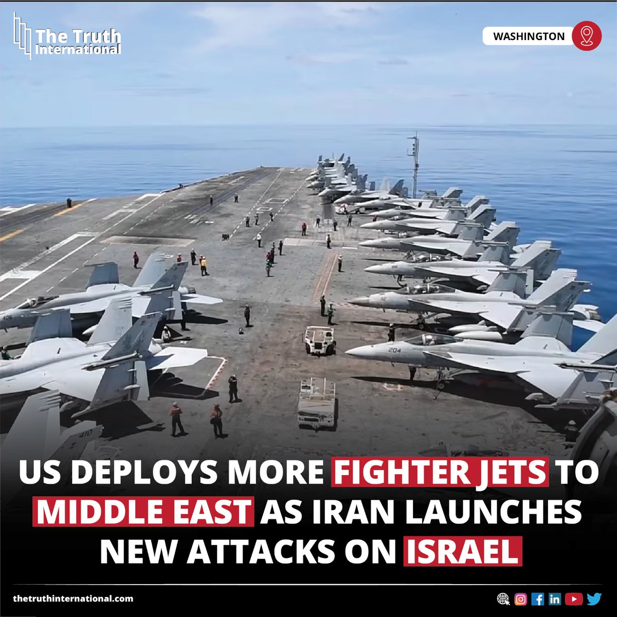 ttimagazine's tweet image. US Deploys More Fighter Jets to Middle East as Iran Launches New Attacks on Israel

For Detail
thetruthinternational.com/international/…

#US #deploys #fighter #jeys #middle #east #iran #launches #attact #israel #tti