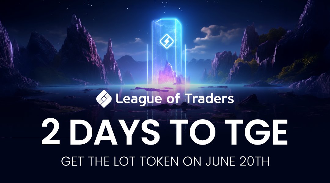🚨 Just 2 days left until the $LOT TGE!

The countdown is almost over, $LOT goes live on June 20th.

Make sure you're on the waitlist and ready 
👉 leagueoftraders.io