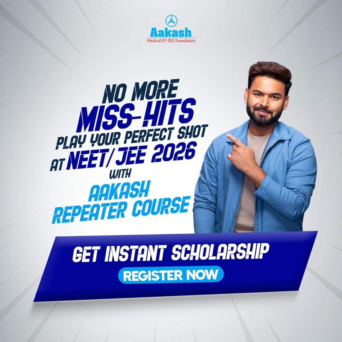 Rishabh Pant (@rishabhpant17) on Twitter photo Come back stronger in NEET/JEE 2026 with Aakash Repeater Course. Get instant Scholarship...Register Now!
<a href="/AESL_Official/">Aakash Education</a>
#ad Come back stronger in NEET/JEE 2026 with Aakash Repeater Course. Get instant Scholarship...Register Now!
<a href="/AESL_Official/">Aakash Education</a>
#ad