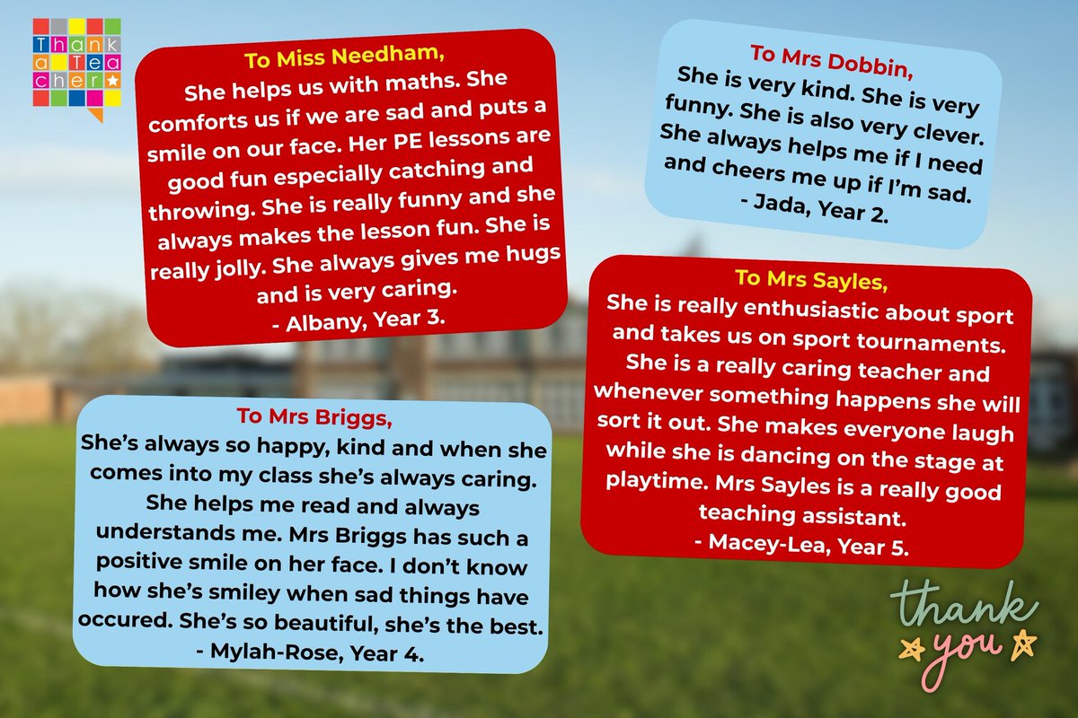 #nationalthankateacherday
We are so grateful for all the amazing staff in our schools.
They work so hard and give so much. 
Redscope Primary School.
#makingadifference 
#openingdoorstoabrighterfuture