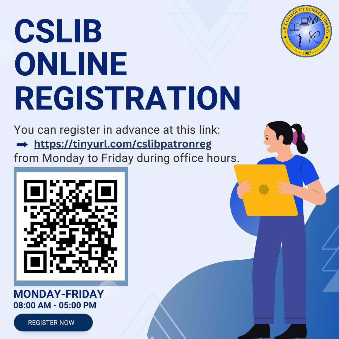 📣ONLINE REGISTRATION OPEN NOW! 👐

✅Online registration and renewal for the CSLIB Patron Database is now open for 𝑬𝑵𝑹𝑶𝑳𝑳𝑬𝑫 students of Midyear 2025.

⬇️Click the link below to register online and skip the long lines! 

tinyurl.com/cslibpatronreg