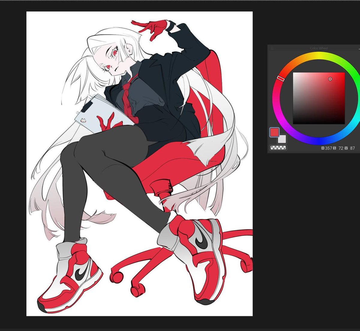 Sketch of future art with our mascot Whice-chan (#WhiceArt) from the wonderful artist <a href="/AkiShyCat/">AKISHY</a>