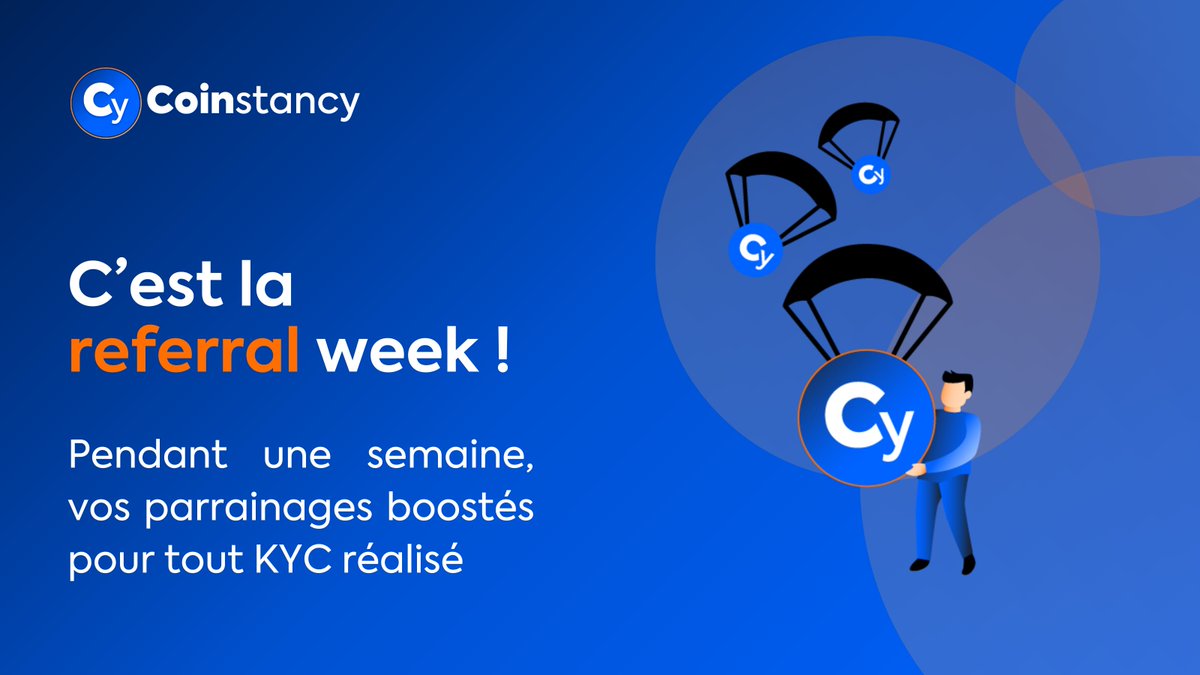 C'EST LA REFERRAL WEEK 🎉

Une semaine avec tous les parrainages boostés, pour partager Coinstancy à votre entourage et accumuler un max de Points ! 🎁

Mentionne en commentaire deux personnes qui ne sont pas encore inscrites et gagne peut-être 1000 Points 😲