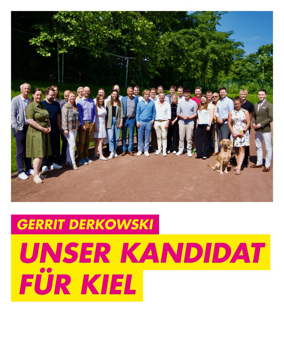 Auf unserem Kreisparteitag haben wir Gerrit Derkowski einstimmig als offiziellen Oberbürgermeisterkandidaten für Kiel nominiert!

👉 „Gerrit Derkowski hat uns mit seinem klaren und authentischen Auftritt überzeugt“, so unser Kreisvorsitzender Kim Jöns.